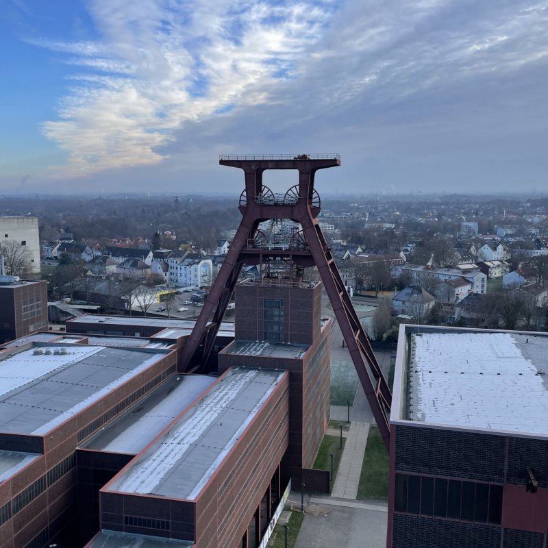 Blick von oben auf die Zeche Zollverein