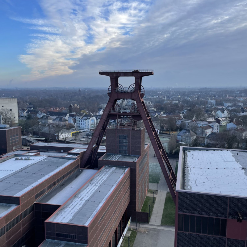 Blick von oben auf die Zeche Zollverein